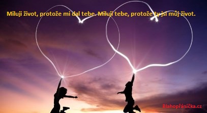 Miluji život, protože mi dal tebe